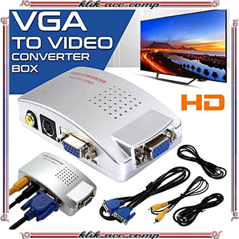 Converter VGA TO RCA / PC to TV /vga to rca / av