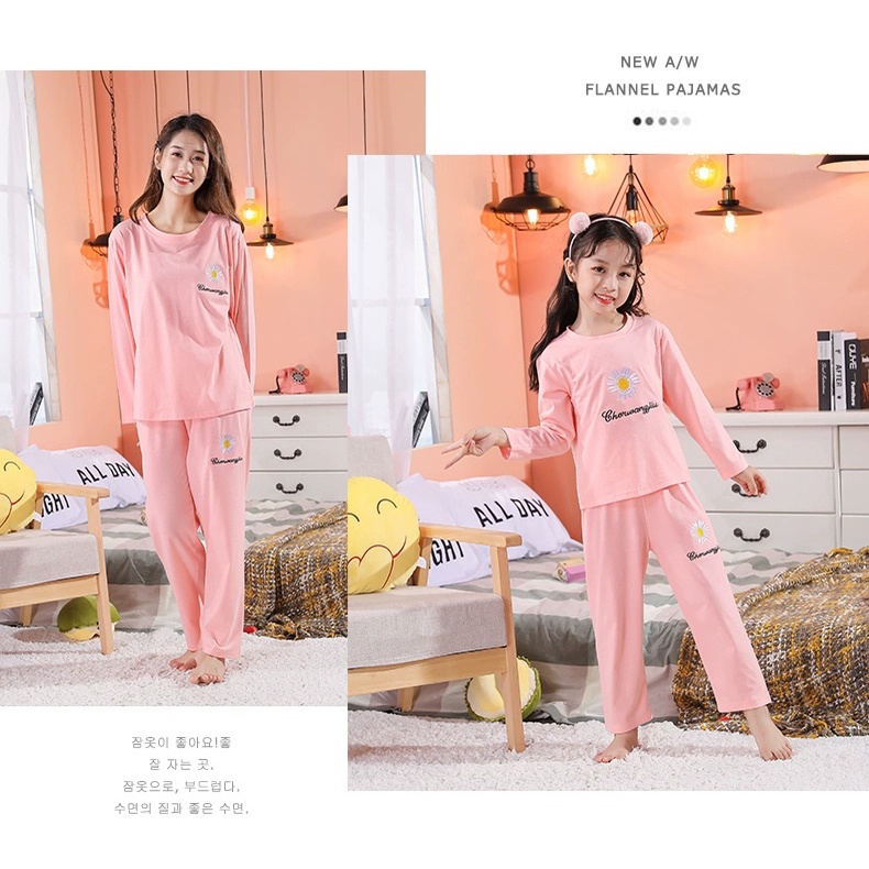 Baju tidur / Piyama Pp mom&amp;kids couple baju tidur import lengan panjang