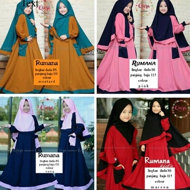 gamis anak tanggung/model rumanakids/gamis anak set hijab untuk usia 10-15 tahunterbaru terlaris kekinian/ganis anak trendy/gamis ank terlaris/bahan moscrepe premium