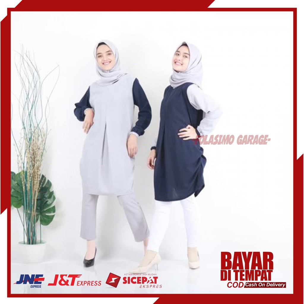 Atasan Tunik / Atasan Wanita Tunik / Atasan Muslim / baju atasan wanita tunik / tunik / Milla Tunik