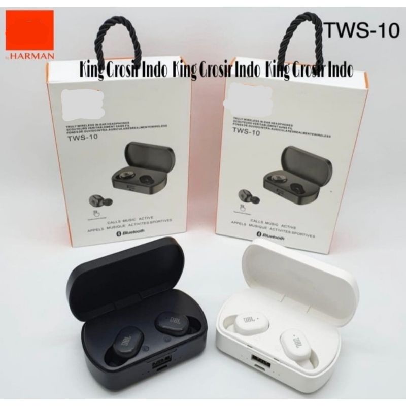 Headset Bluetooth TWS 10 Wireless Earphone TWS10 TWS-10 Touch