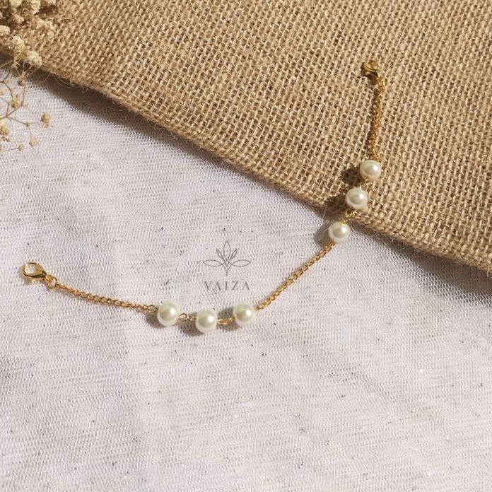 ❤[PROMO ⚡ALE]❤ VAIZA - [Konektor Masker Leica] Konektor Masker Hijab Mutiara Broken White dan Krista