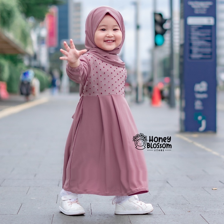 HONEYBLOSSOM gamis bayi perempuan 1 tahun / gamis bayi alesha series / gamis bayi perempuan