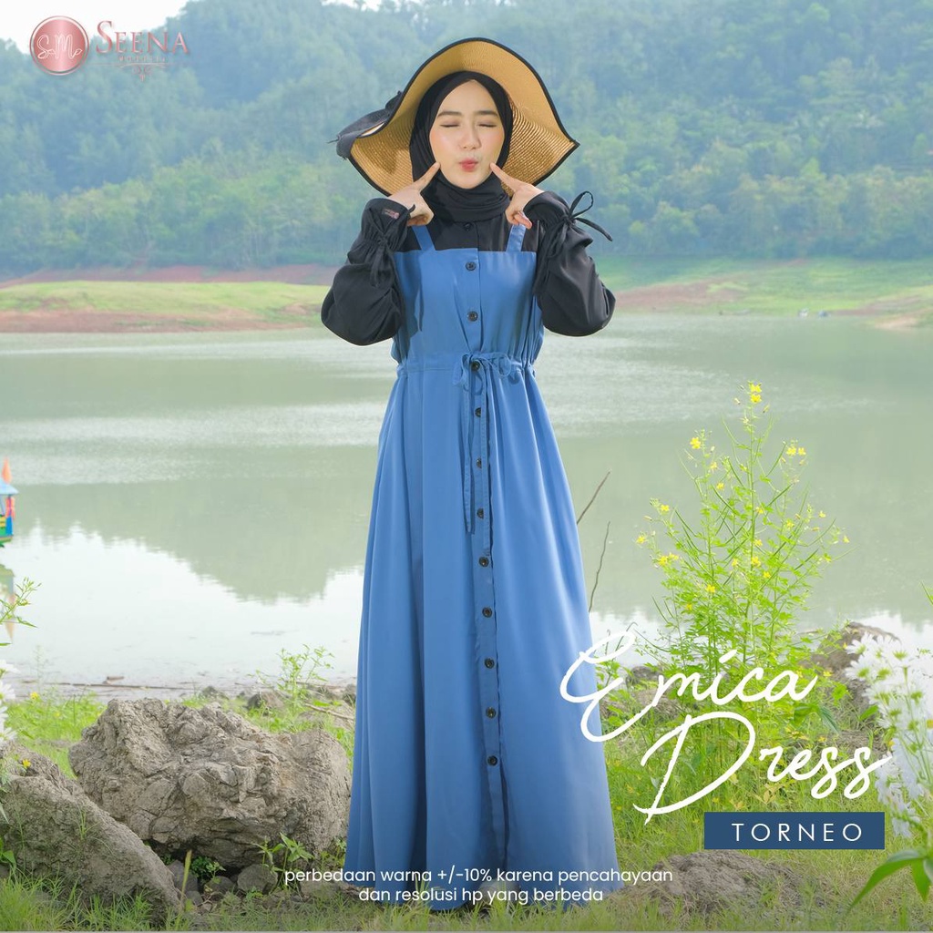 TERLARIS Emica dress by seena modesty gamis kekinian premium simple