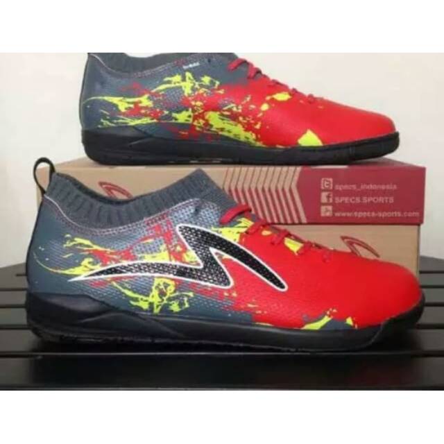 sepatu futsal SPECS CYANIDE TNT 19 IN emperored/dk.col greey