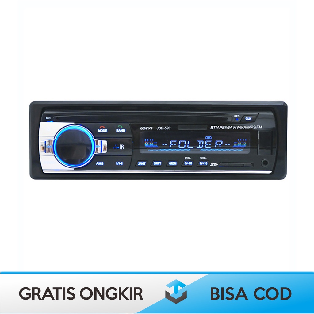 TAPE AUDIO MOBIL BLUETOOTH MULTIFUNGSI TAFFWARE ORIGINAL JSD-520 MURAH