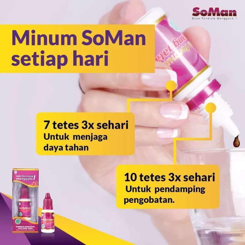 SoMan Formula Manggata Asli dan Termurah - Jamu Tetes Soman 1 (15ML)