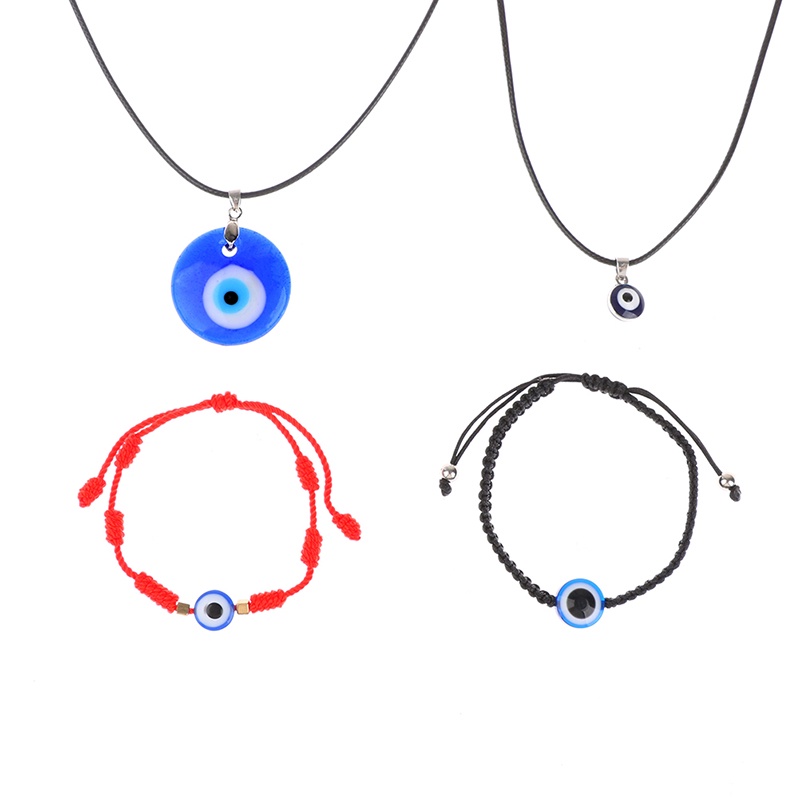 Kalung Dengan Liontin Kaca Mata Evil Warna Biru