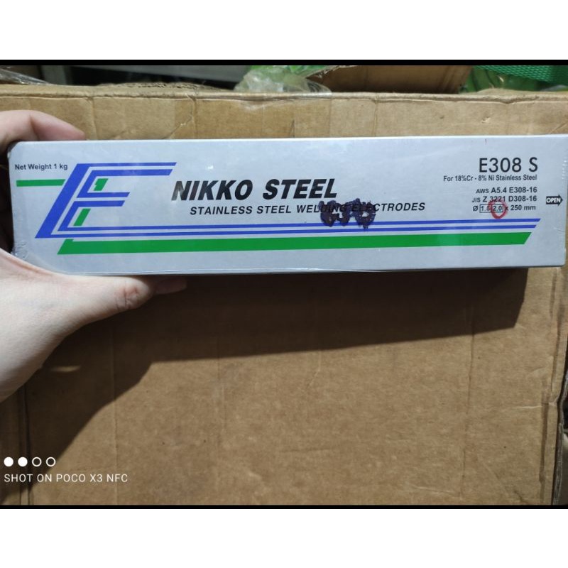 Kawat Las Stainless Steel 2mm Nikko Steel Welding Electrodes 2 mm 1kg Electroda SS