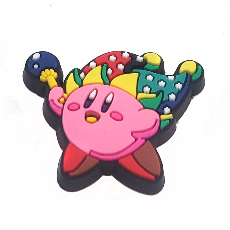 Charms Crocs Bentuk Sepatu Kirby anime Untuk Dekorasi Pesta Pria Dan Wanita