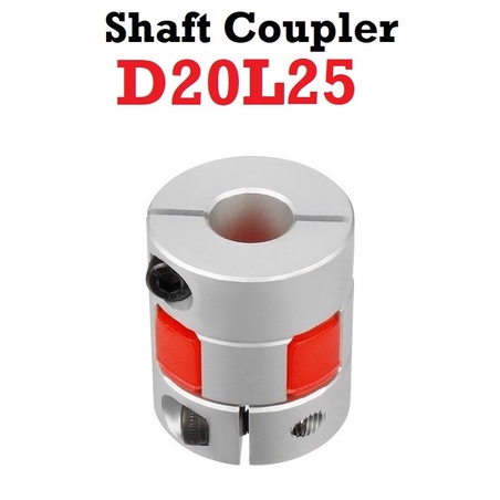 [HAEBOT] Shaft Flexible Coupler XB 8mmx10mm 8x10 D20 L25 CNC Coupling Mesin Penghubung As Nema Fleksibel Aluminium Motor Konektor Poros