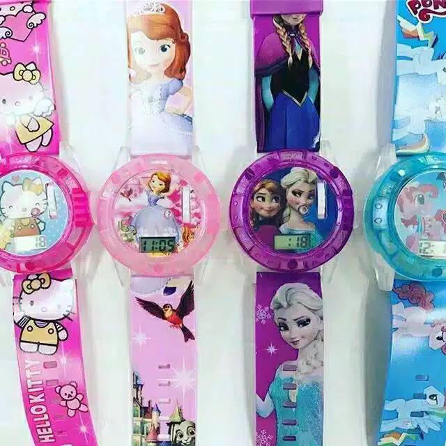 Jam Tangan Anak Laser Melodi (Character Cewe)