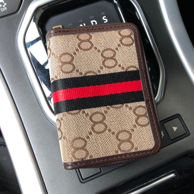 Gantungan Sarung Dompet GUCCI Kunci Dual Slot Kulit Asli Super