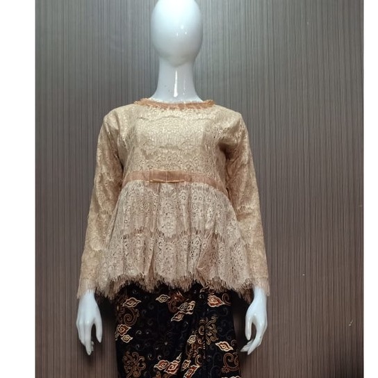 WIMODE  KEBAYA FULL PURING KEBAYA MODERN(BISA COD) /KEBAYA WISUDA LAMARAN/RUMAH KEBAYA BANDUNG RUMAH SONGKET BANDUNG-ATASAN SAJA MOCCA