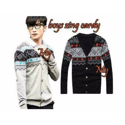 jaket cardigan pria rajut boys zing cardy korea