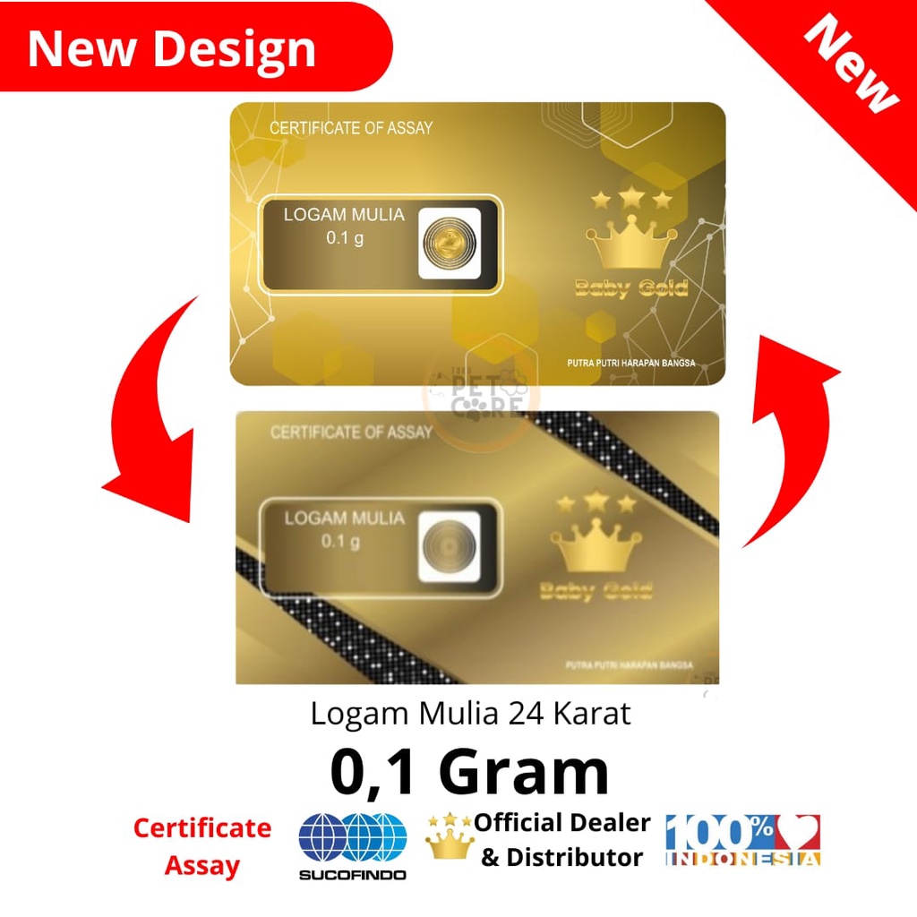 BABY GOLD 0,1 gram Logam Mulia Emas Mini-1