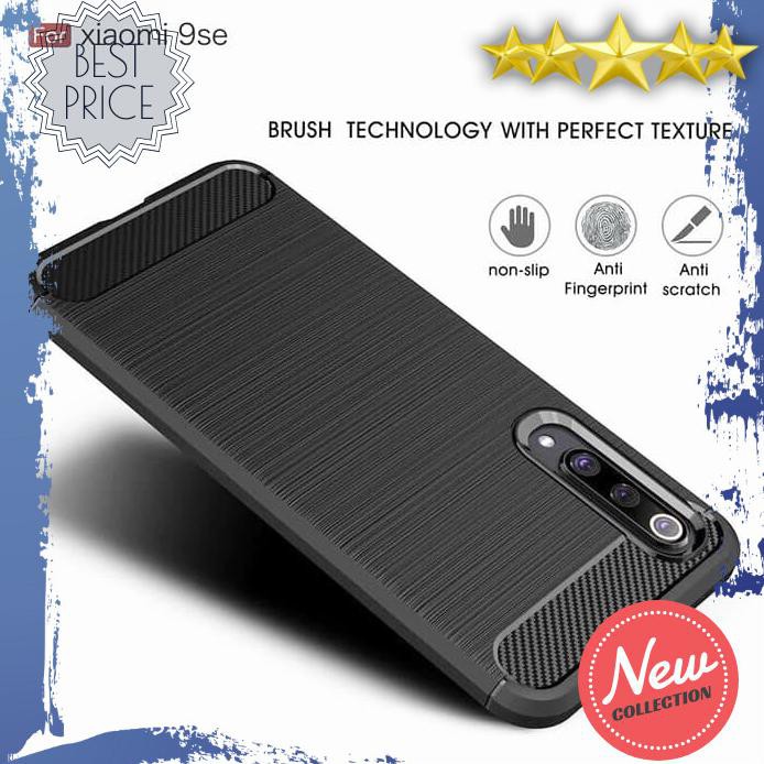 CASING HP XIAOMI MI 9 SE SOFT CASE BRUSHED CARBON