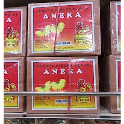 KERIPIK PISANG KEPOK DUS BOX KOTAK BESAR 900GRAM ANEKA RASA OLEH OLEH KHAS LAMPUNG  YEN-YEN DUS BOX KOTAK BESAR KB BERAT PENGEMASAN KILOAN 1KG