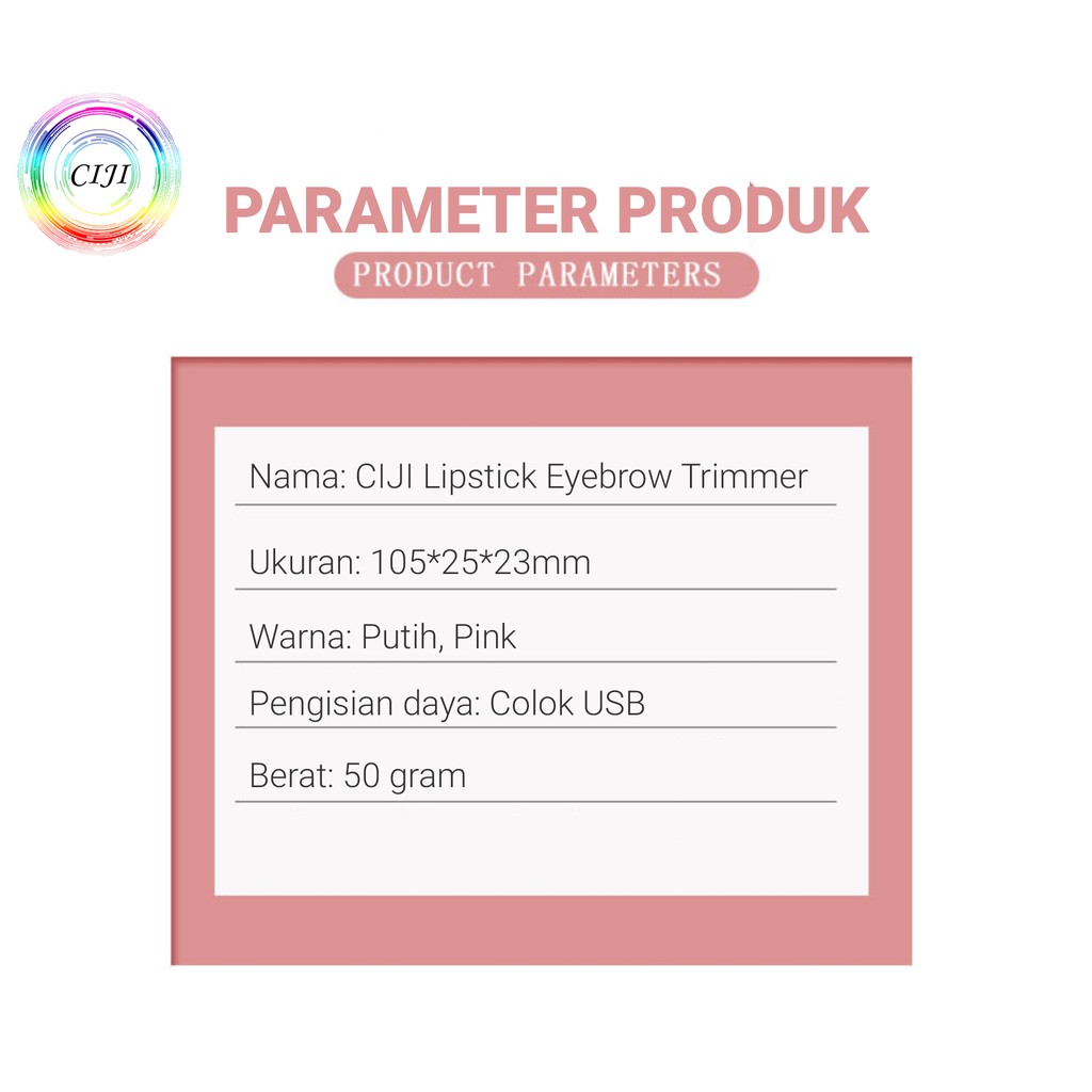 CJEE-B TINO TINO Pencukur Alis Elektrik Versi USB Charging Mode Portable Multifungsi Desain 3D