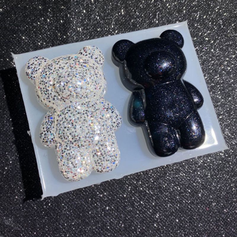 SIY  Cute Bear Pendant Resin Casting Mold Animals Bear Keychain Resin Mold Jewelry Making Tools