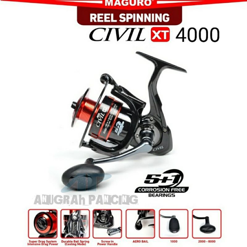 REEL MAGURO SPAWN XT/THOR XT/CIVIL XT 4000/8000 POWER HENDEL