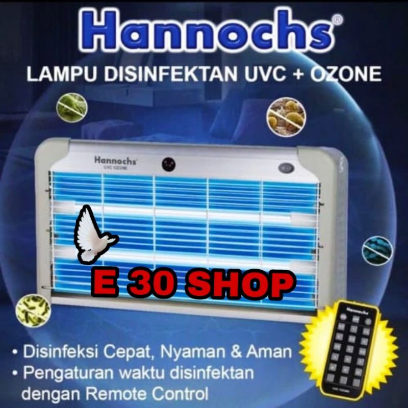 Lampu Uvc Hannochs/uvc Ozone 30 Watt/disinfektan Anti Virus Kuman