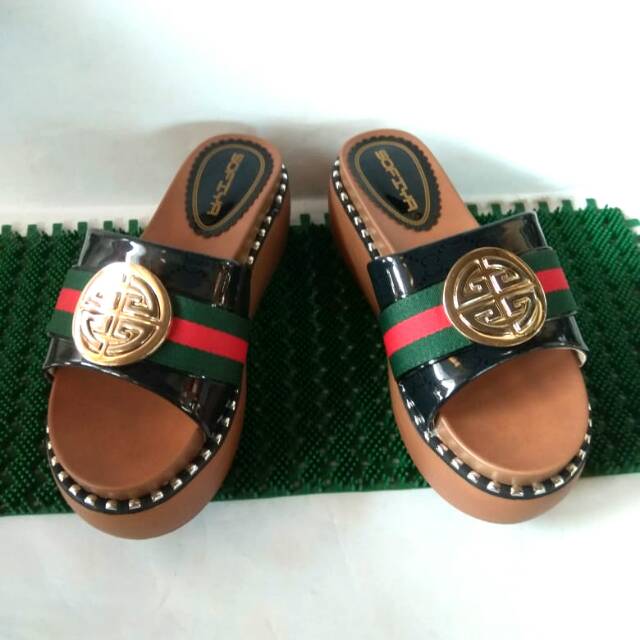 SENDAL FLAT WEDGES WANITA IMPORT SOFIYA / SENDAL IMPORT SOFIYA / SENDAL SOFIYA