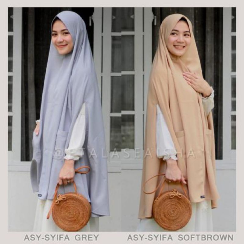 KHIMAR SYAR'I AS-SYIFA HIJAB INSTAN + CADAR WOLFIS PREMIUM