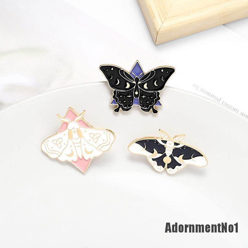 (Adornmentno1) 3pcs / Set Bros Pin Enamel Bentuk Kupu-Kupu Untuk Aksesoris Pakaian / Tas