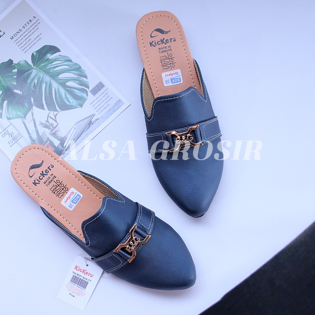 SEPATU SANDAL WANITA SLOP CASUAL MURAH -  SALE FLAT SHOES WANITA DEWASA REMAJA SLOP KICKERS TRENDI NYAMAN DIPAKAI TERMURAH - SANDAL SLOP KICKERS TERBARU 2022 - SANDAL SLOP CASUAL WANITA TERMURAH -  Sandal Slop Brukat - Slip Sandal Wanita Slop / Selop Cewe