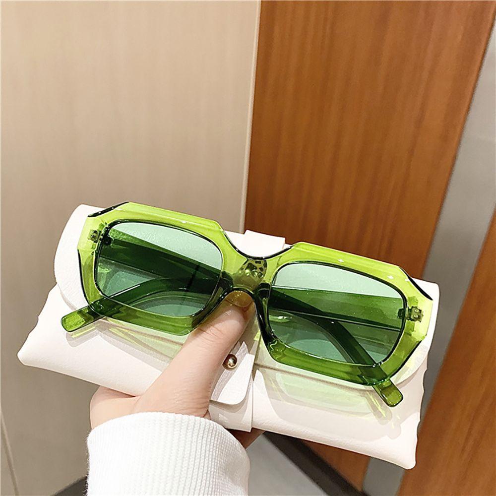 Mxbeauty Kacamata Poligon Geometris Sederhana Kaca Mata Anti Radiasi Untuk Wanita UV Protection Protection Glasses Candy Color Irregular Male Female Eyewear Women Glasses