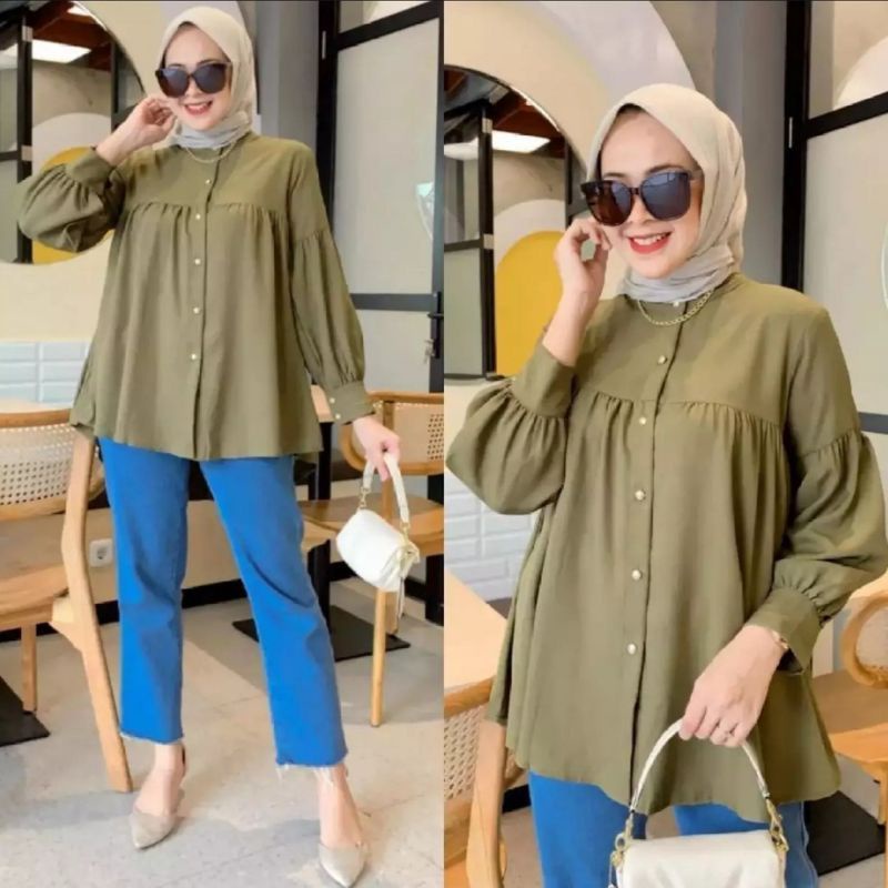 MIFTA BLOUSE KEMEJA RAYON/ KEMEJA BAHAN RAYON/BLOUSE BAHAN RAYON