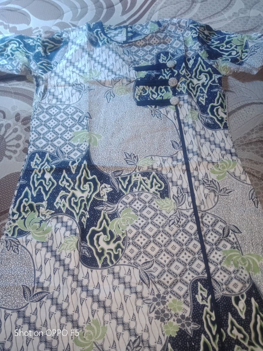 Tey-17 Batik Wanita Asj Sa Hrb026 Kenongo Kemeja Tosca Pendek