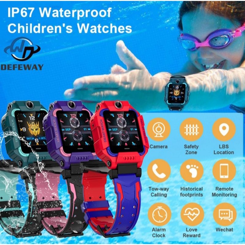 Jam Tangan Imo Anak Anti Air Z5 / Z6 Gps Tracker Sos Termurah Memantau Lokasi Anak Imei Aktif