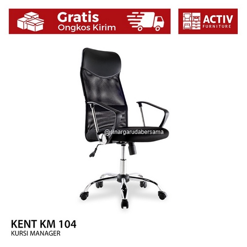 KURSI DIREKTUR / KURSI KANTOR HIDROLIK / KURSI KERJA BELAJAR PUTAR ACTIV KENT KM 104