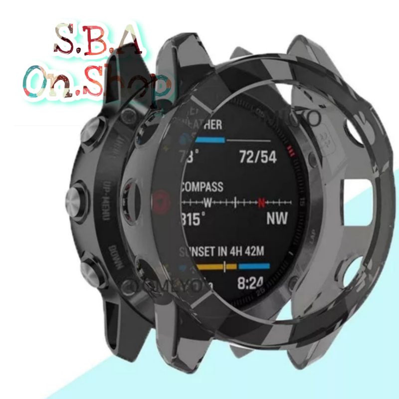 Case Cover Casing Soft Shell Garmin Fenix 6x Pro Sapphire Solar Pelindung Jam Tangan Smartwatch