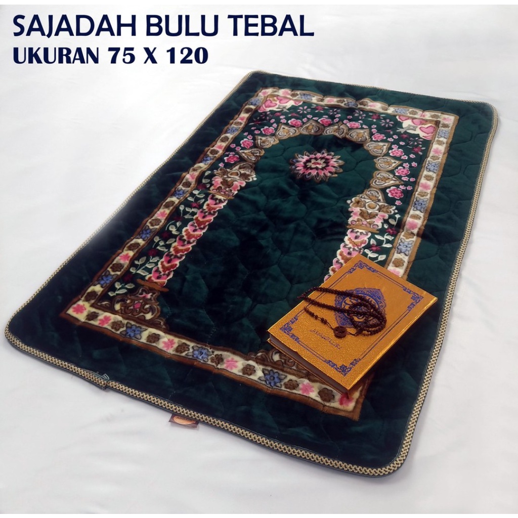 Sejadah Bulu Tebal ukuran 75x120cm/Turkiye