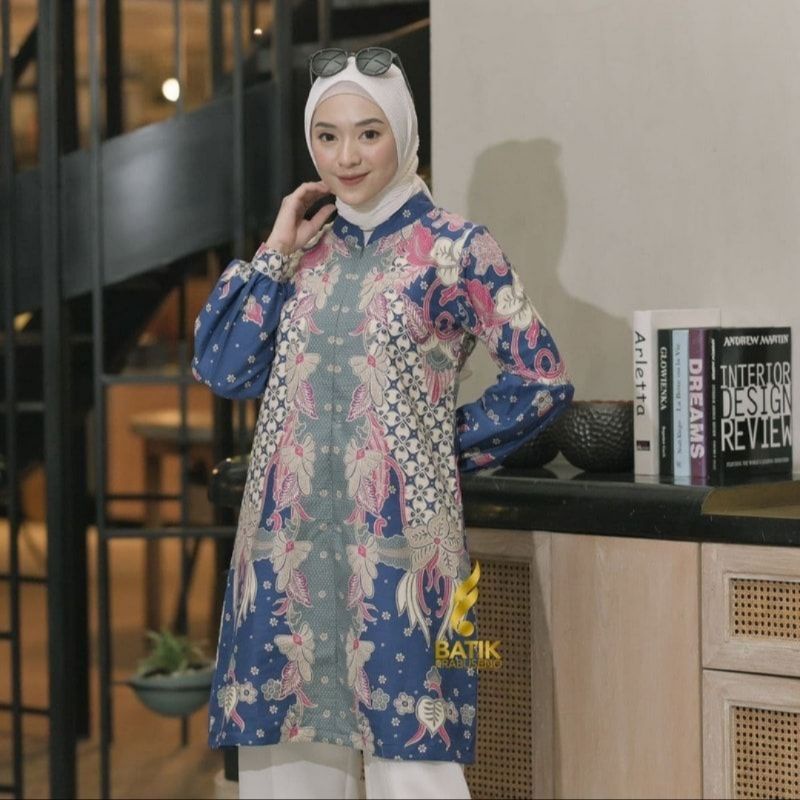 PRABUSENO // TUNIK BATIK WANITA MOTIF DYAH BATIK PRABUSENO KATUN PRINTING HANDMADE ASLI PRABUSENO
