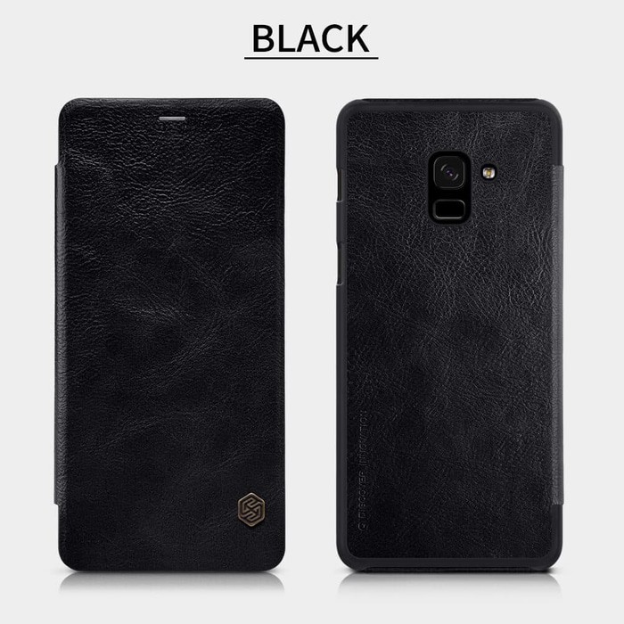 Flip Cover SAMSUNG Galaxy A8 Plus 2018 Nillkin Qin Leather Flip Hard Case Original