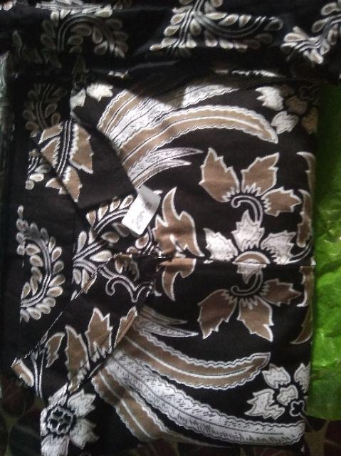 Big Size Jumbo Size Fit Xxl Ld 110 Cm Couple Batik Model Gamis Warna Hitam