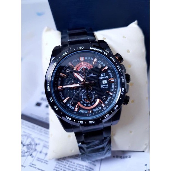 Jam Casio Edifice EFR 523FB - 1A2VUDF Stainless FullBlack Series