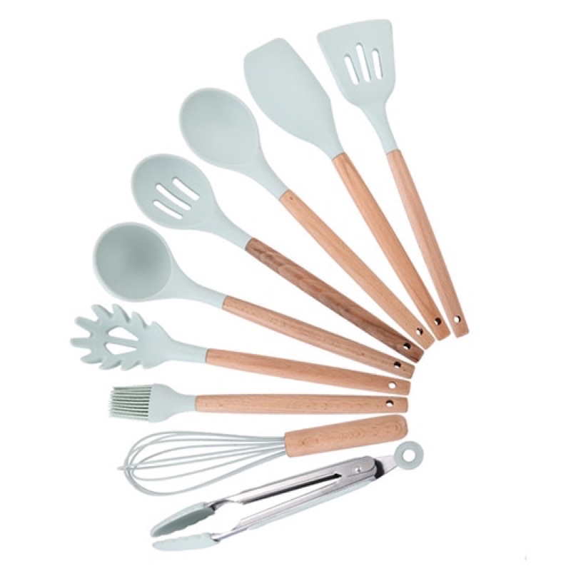 GLANYOMI Cooking Tools Set Spatula Alat Masak Dapur Kitchen Utensils Silicon 9 PCS - KT397