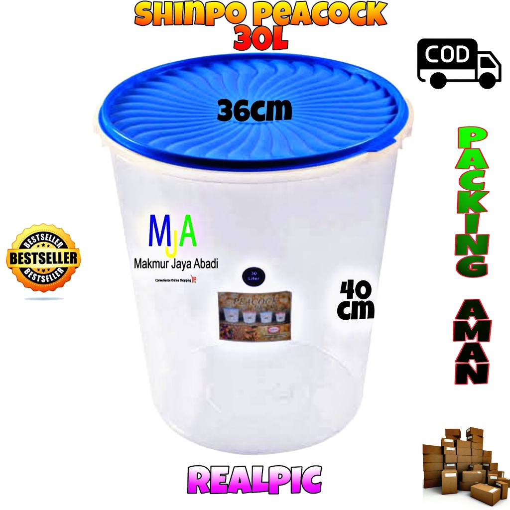 ( BISA COD ) PROMO Shinpo SIP-625 / SIP-630 Peacock Series / Toples Plastik Polos / Tempat Cemilan / Food Storage / Wadah Makanan