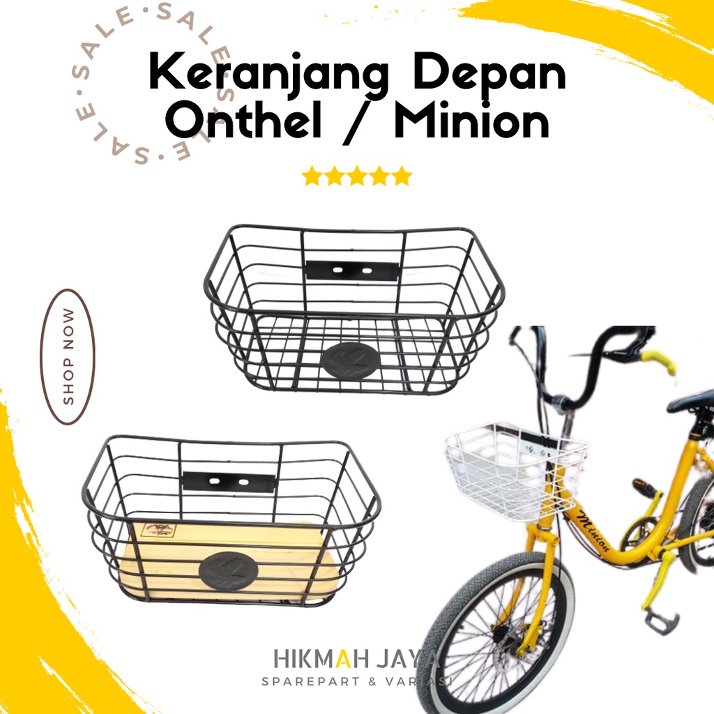 ak Keranjang Kranjang Sepeda Lipat Minion Phoenix Mini Ontel Berlogo Garuda Hitam Putih Alas papan