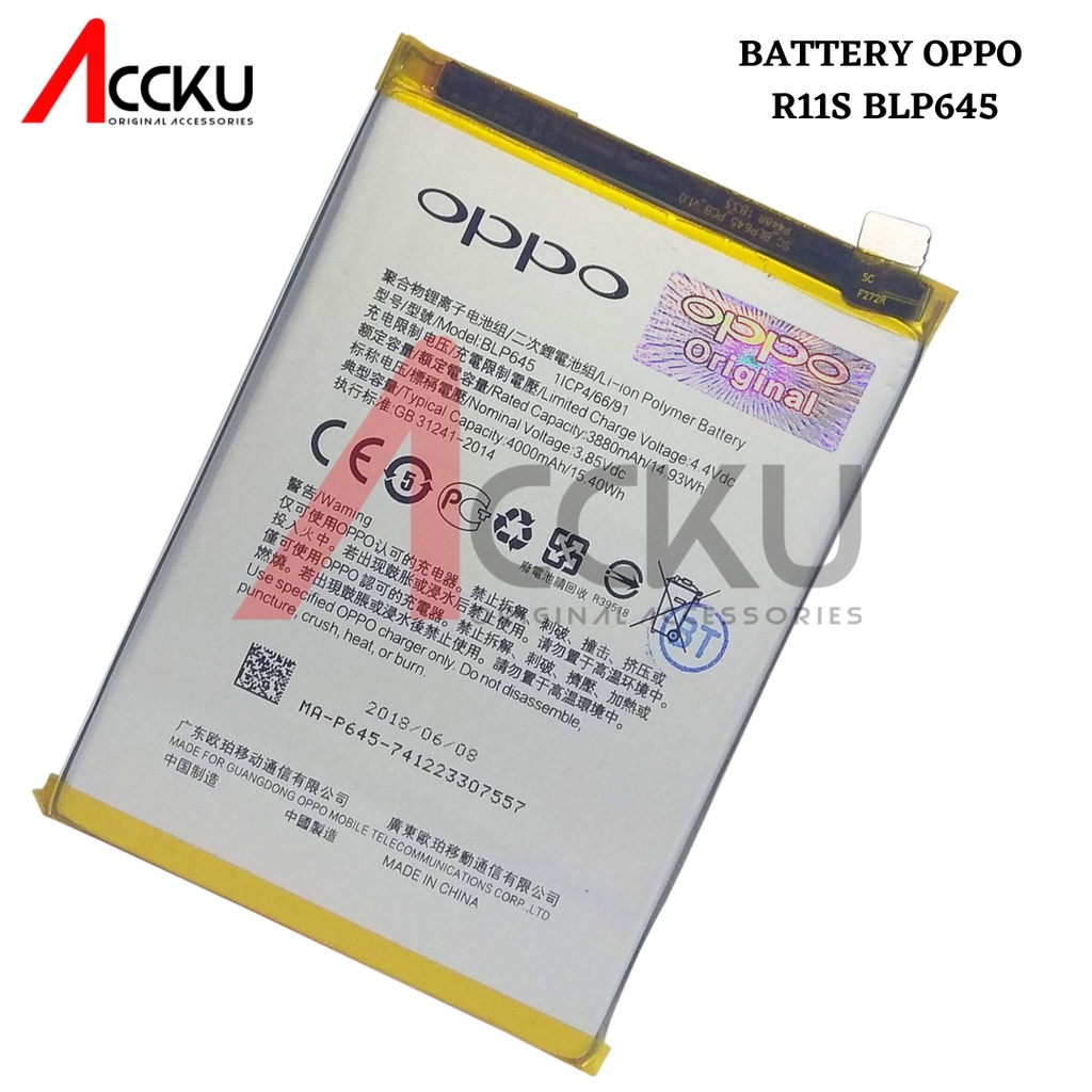 BATERAI OPPO R11S PLUS BLP645 BATTERY OPPO  BLP-645 ORIGINAL