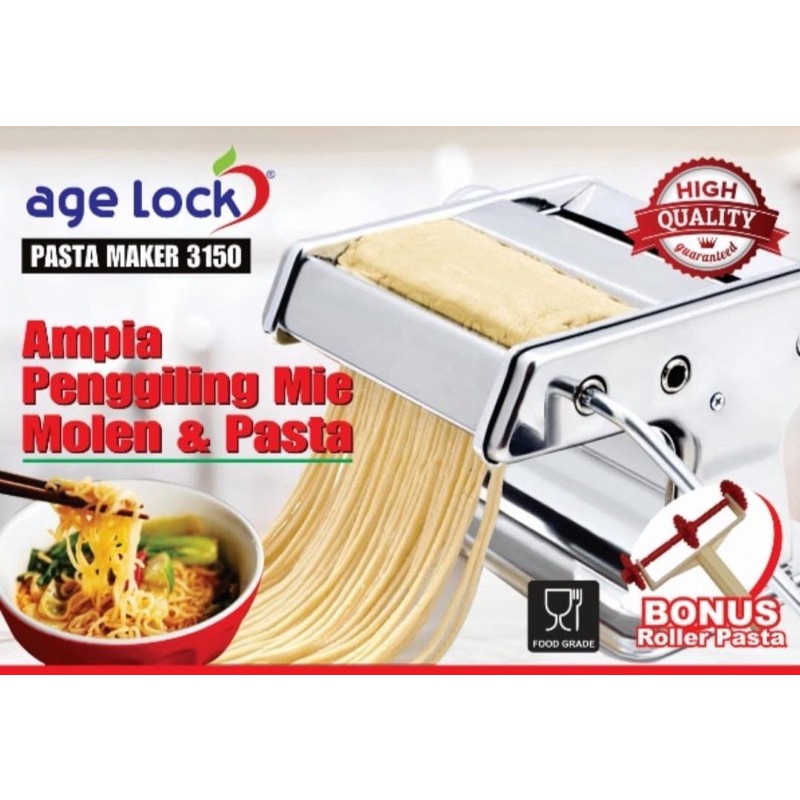 Ampia Age Lock / Pasta Maker / Penggiling Mie / Penggiling Molen / Penggiling Pasta