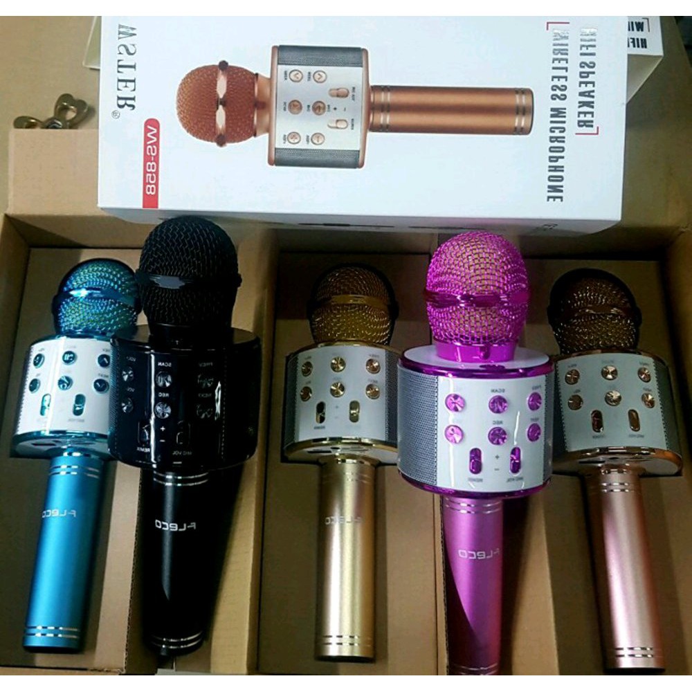 Aman Promo Speaker Mic Bluetooth Mic Q7 Karaoke Wireless Smule Bagus