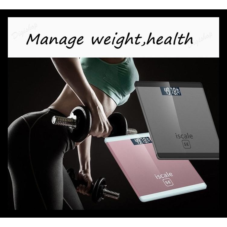 Timbangan Badan Digital Murah Iscale Se - Merah Muda Bermutu