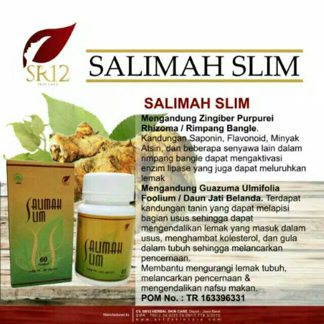 AMPUH Salimah slim SR12/herbal skin care/pelangsing herbal/pelangsing aman