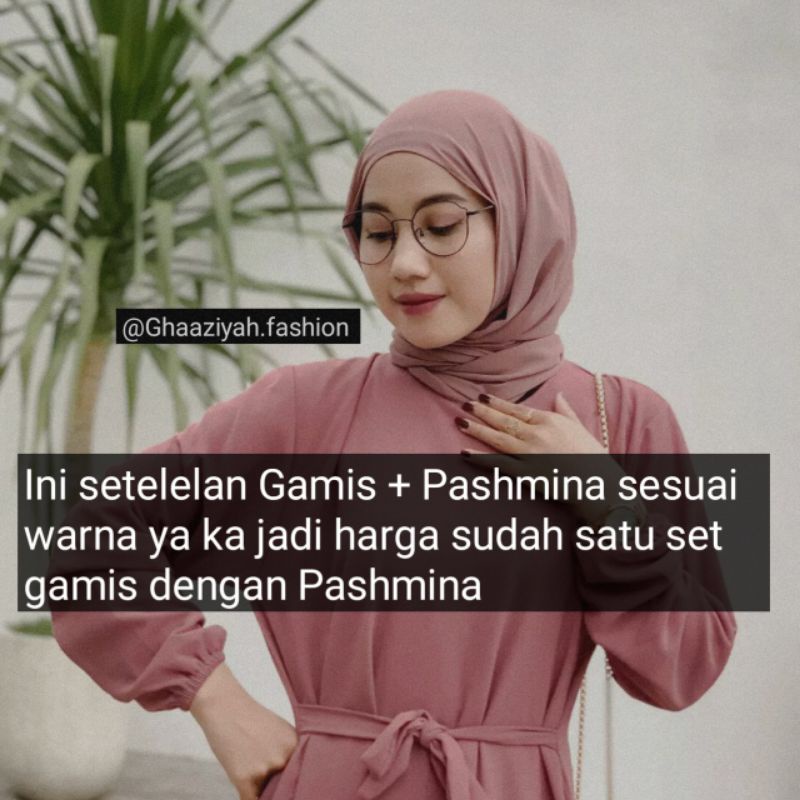 Gamis Malaysia Satu Set Pashmina (GAMIS+PASHMINA)